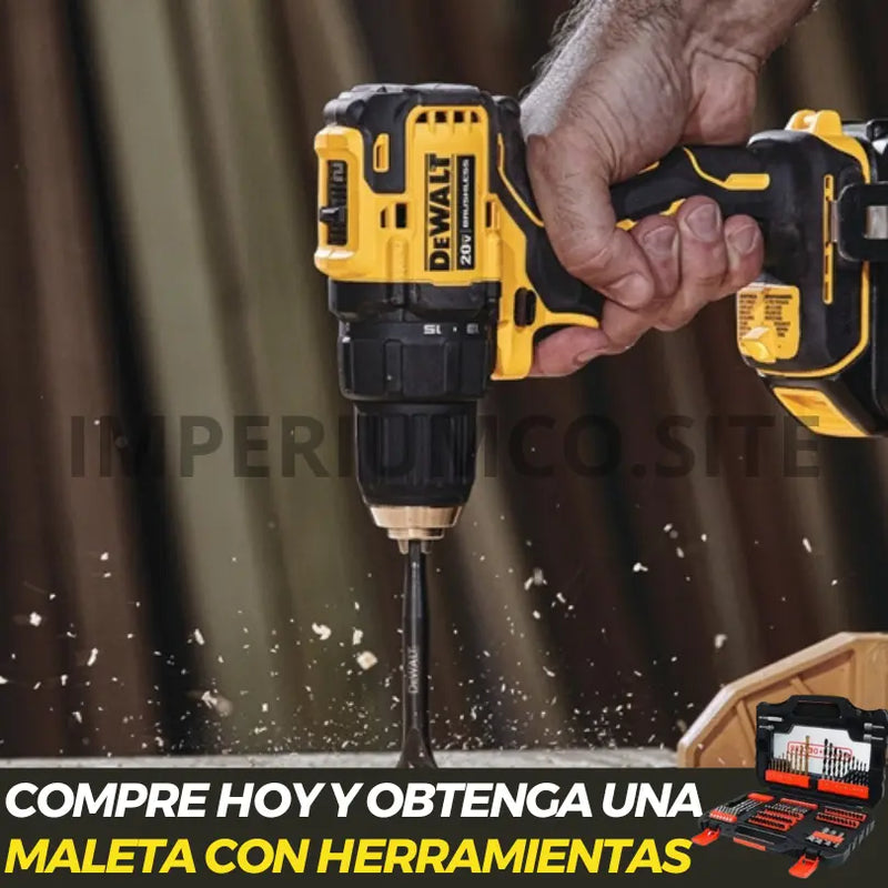 Kit Taladro Inalámbrico DeWALT + 2 Baterías Recargables y 26 Aceccsorios Gratís!  (SOLO HOY HASTA 23:59!!)