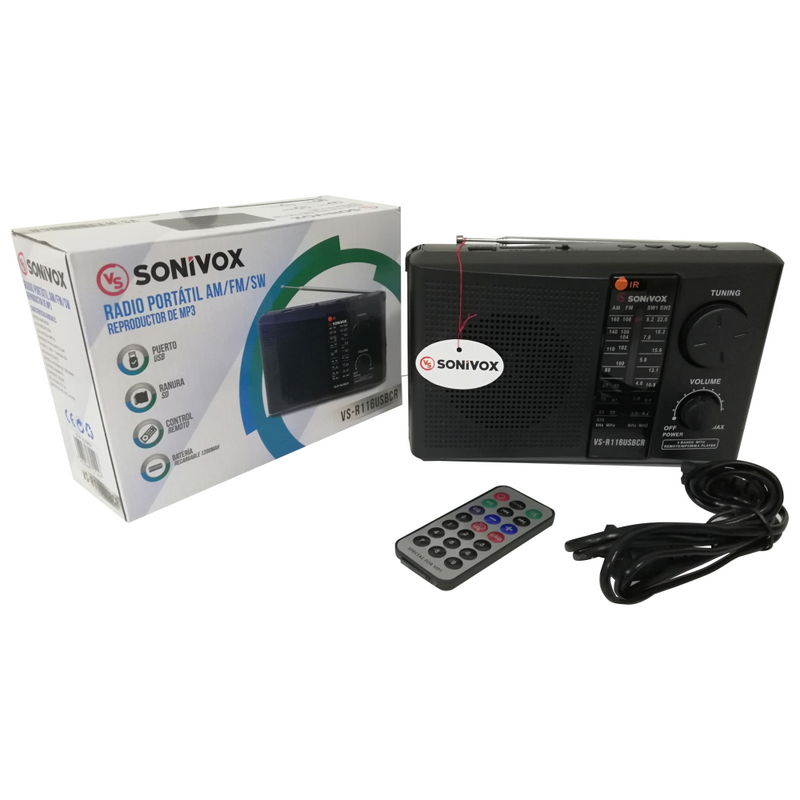 Radio Portatil Sonivox Vsr116 Usb Sd