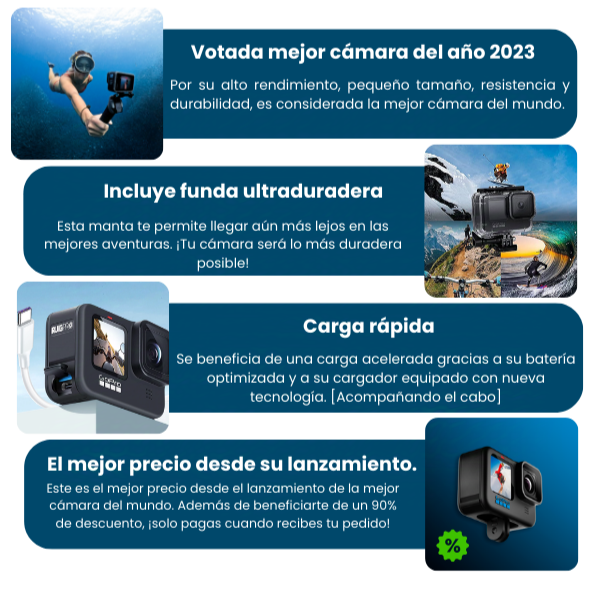 GoPro Hero 4K + Funda Ultrarresistente de Regalo y Envío Gratís! [SOLO HOY HASTA 23:59!!]