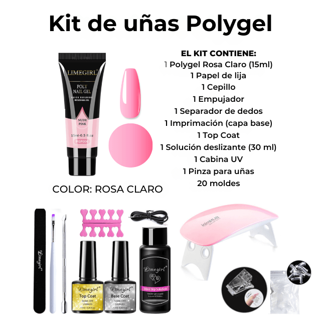 (14 EN 1) Kit Polygel Profissional com todas as Ferramentas + Envío Gratís [PRÉ BLACK FRIDAY!!!]