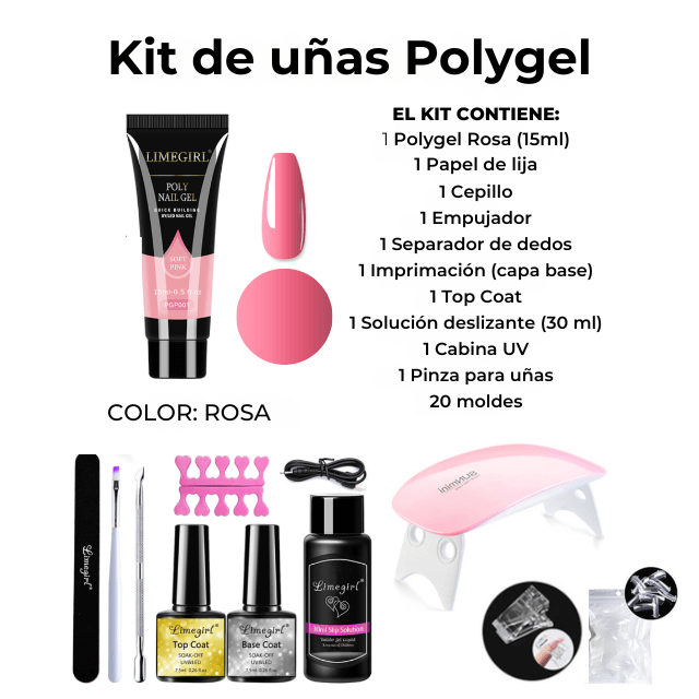 (14 EN 1) Kit Polygel Profissional com todas as Ferramentas + Envío Gratís [PRÉ BLACK FRIDAY!!!]