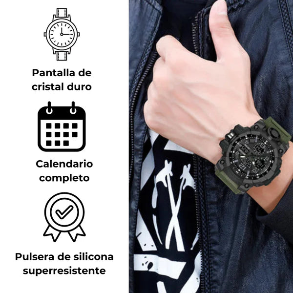 RELOJ TÁCTICO WATCHPRO™ - INDESTRUCTIBLE Y RESISTENTE AL AGUA