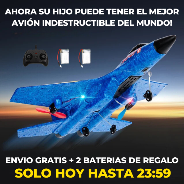 (BLACK FRIDAY!!!) Super Avión Indestructible + Control Remoto + 2 Baterías de Regalo [SOLO HOY!]